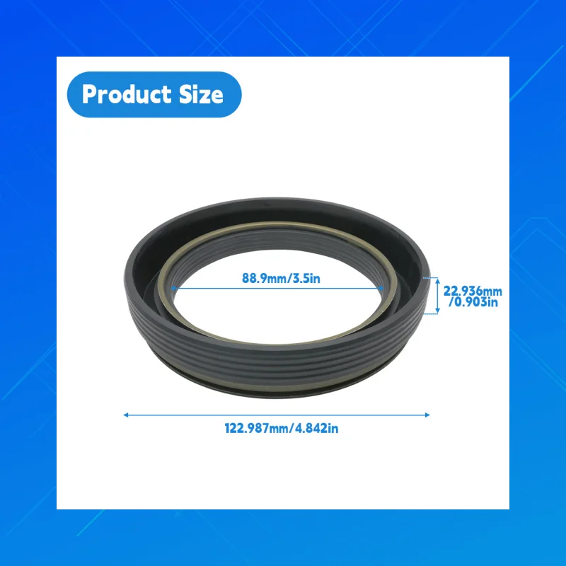 

Size88.9x122.987x22.936mm,DMHUI high-quality NBR tractor oil seals,applicable to Cat：118-5839 and CR35058, 35059,PLUS XL style