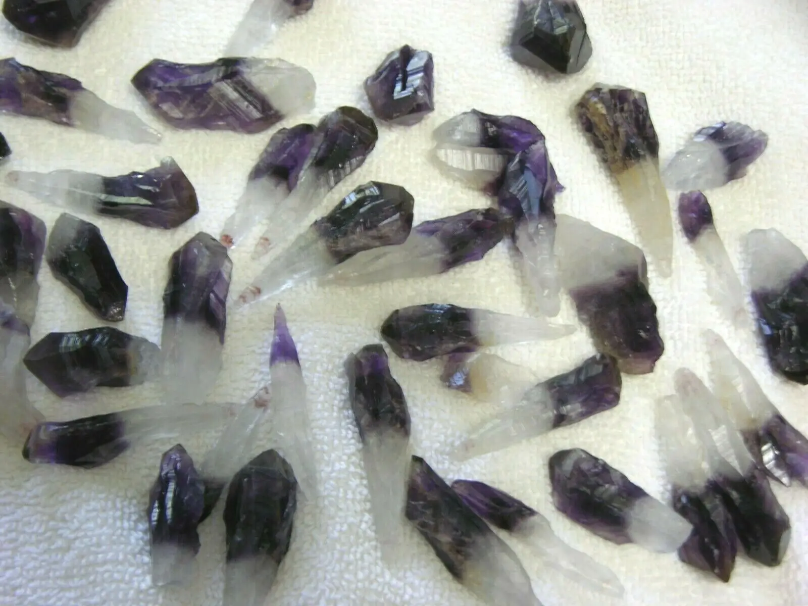 Dragon tooth amethyst crystal natural smaller 1-2 inch tapered root 6 piece lots