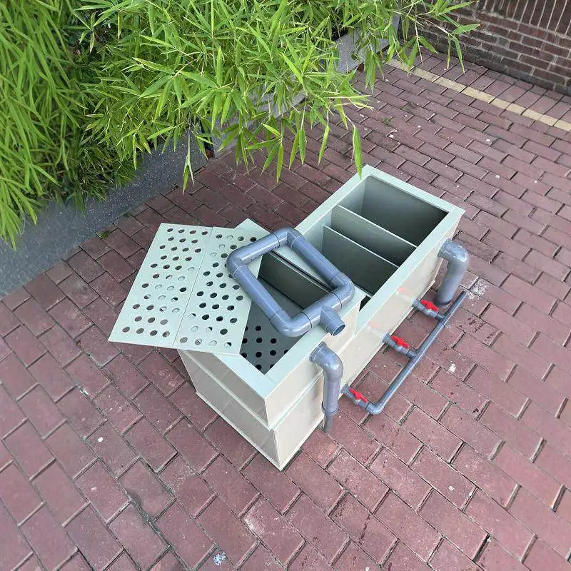 New type of koi fish pond multi-functional filtration system dry and wet separation filter silent fish tank filtration