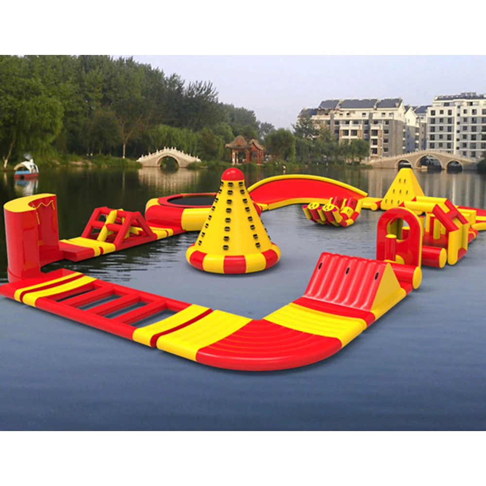 Aqua Park Inflatable Water Park Obstacle Course Challenge Game