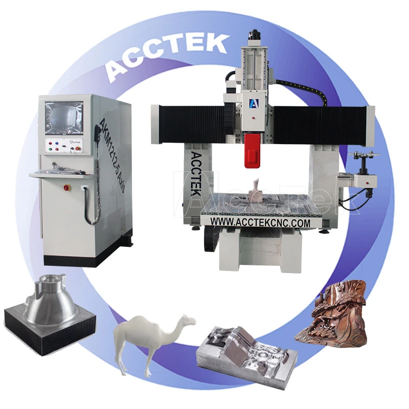 ali express AKM1212-5axis cnc wood machinery guitar kits/wood mdf plastic cnc milling machine