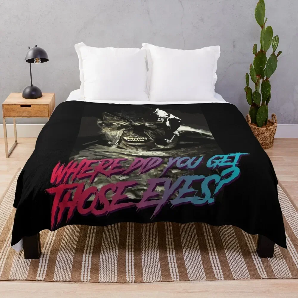 Jeepers Creepers Where Did You Get Those Eyes? Throw Blanket Soft Beds Flannel Fabric Nap Bed linens Blankets