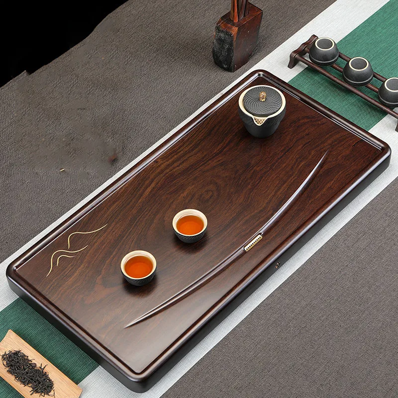 Rectangle Irregular Tea Tray Wooden Serving Decorative Luxury Accessories Drainage Tea Tray Living Room Bandejas Home Products