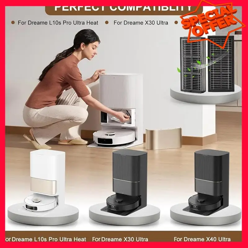 -ESTR ملحقات فلتر HEPA لـ Dreame L10s Pro Ultra Heat X30 Ultra X30 Pro Plus X30 Pro Ultra X40 Ultra مكنسة كهربائية Filte