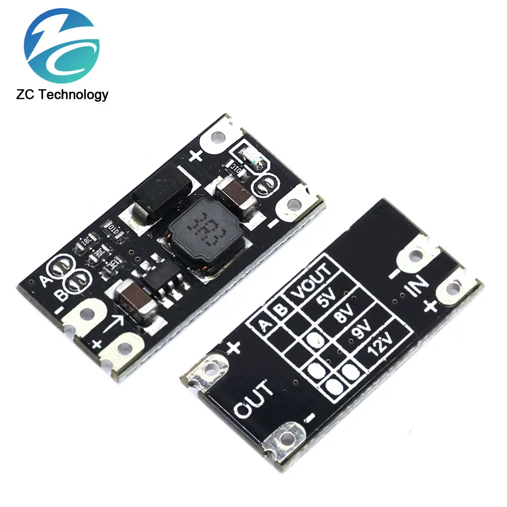 Newest Multi-function Mini Boost Module Step Up Board 5V/8V/9V/12V 1.5A LED Indicator Diy Electronic Voltage Module