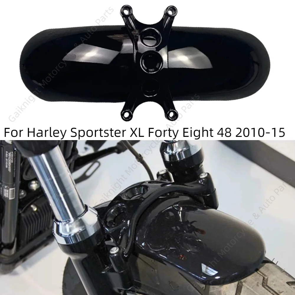 

Gloss Black Motorcycle Front Fender Mudguard Splash Guard Plastic Cover for Harley Davidson Forty Eight X48 2010-2015