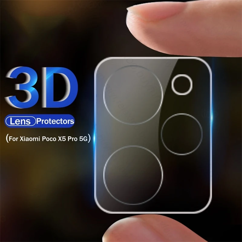 3D Curved Camera Protector Tempered Glass Cover For Xiaomi Poco X5 Pro 5G Lens Protect Case Little Poxo Poko X 5 X5pro PocoX5pro