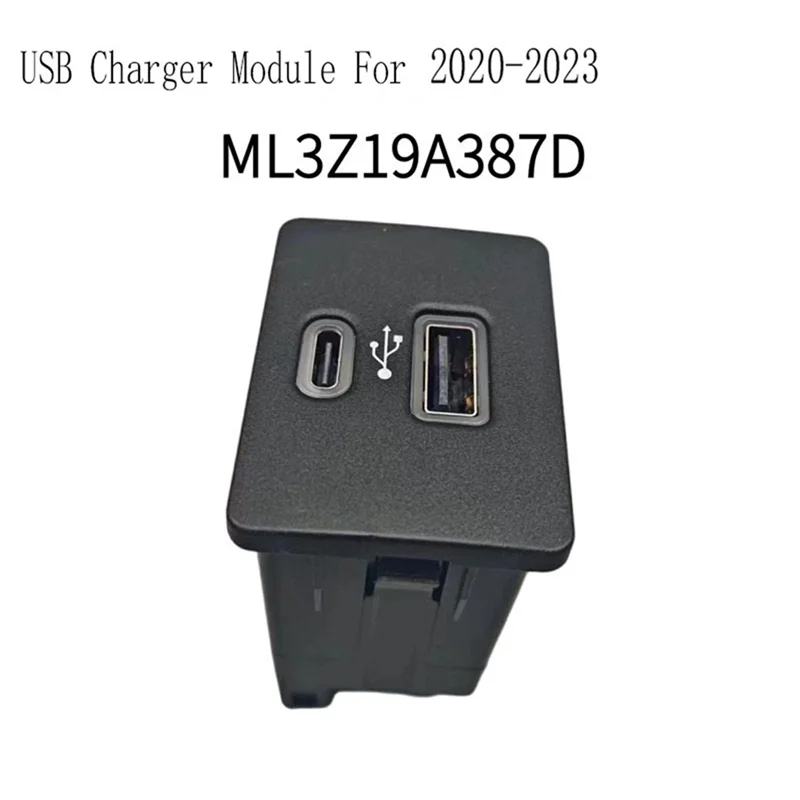

ML3Z19A387D Dashboard USB Port Plug USB Charger Module For Ford F-150 2020-2023