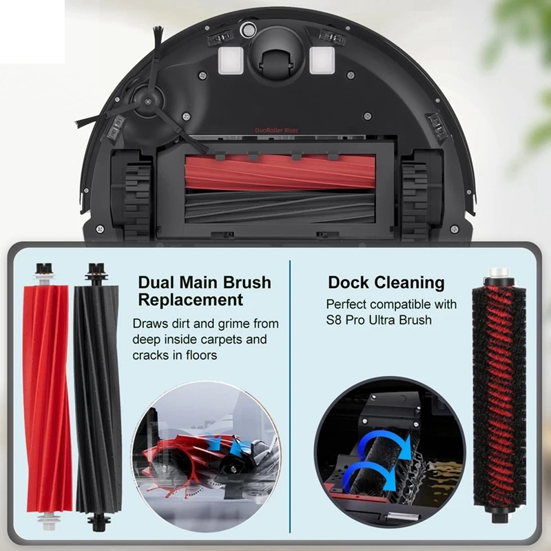 Für roborock s8 pro ultra roboter staubsauger hauptseite bürste hepa filter mop tuch staubbeutel ersatzteile zubehör