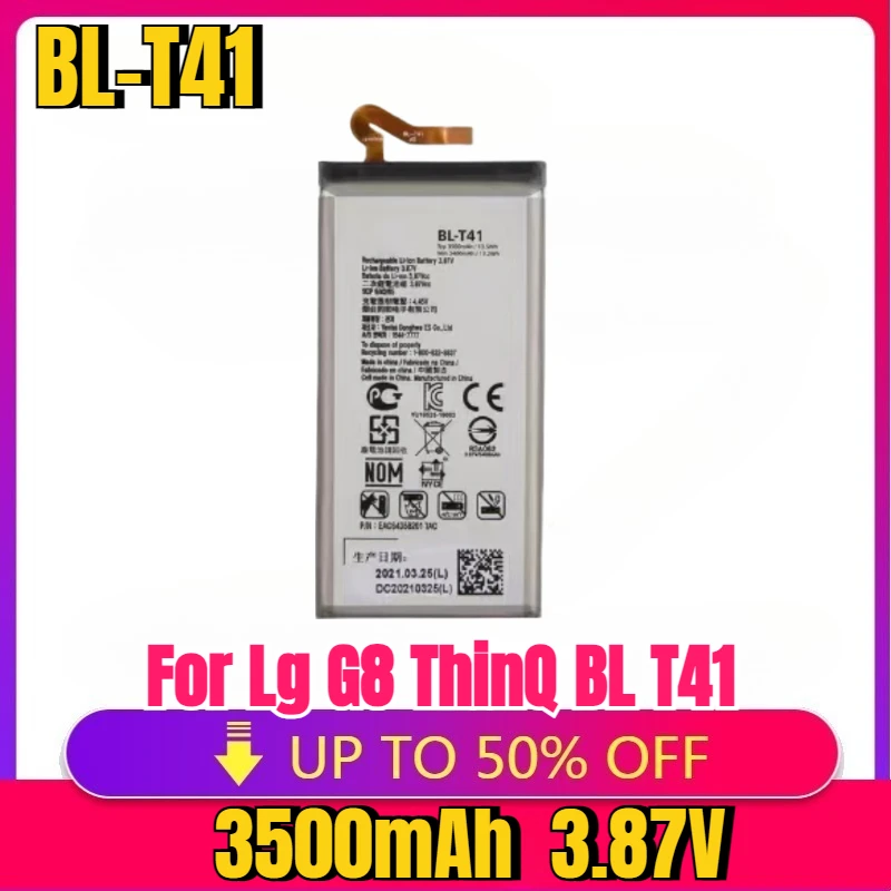 

Новый сменный аккумулятор емкостью 3500 мАч BL-T41 для LG G8 ThinQ BL T41 LMG820QM7 LMG820UM1 LM-G820UMB LMG820UM0 LM-G820N LM-G820