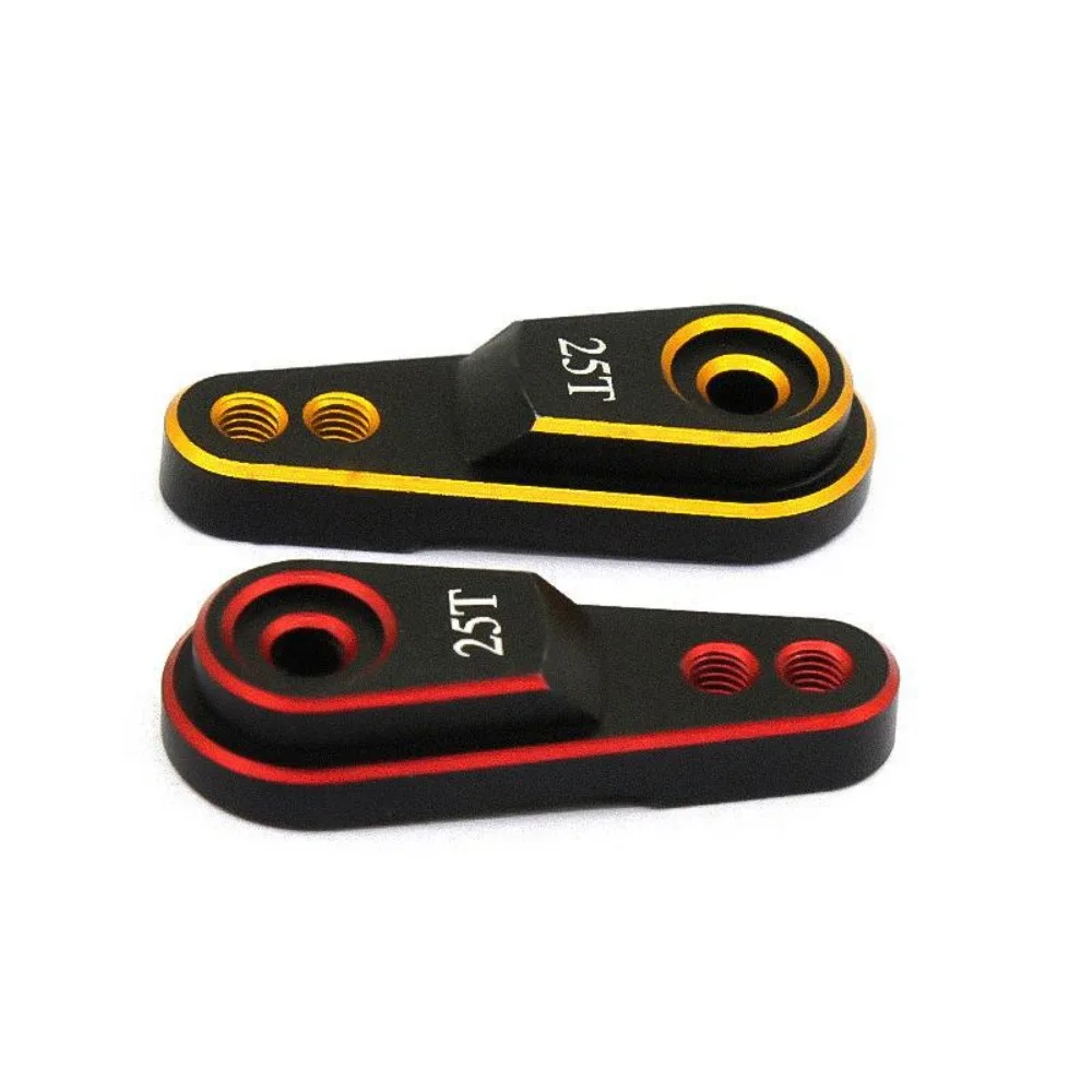 Durable Aluminum Alloy Servo Arm Extended Long Type Multi-Hole Adjust Servo Horn CNC Machined 25T Output Arm RC Boat Accessory