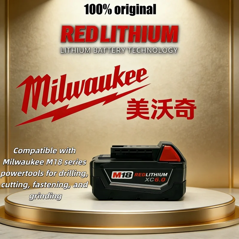 

Milwaukee 18650 Rechargeable Battery, M18 Battery, M18B6 5.0Ah 6.0Ah Milwaukee 48-11-1860 48-11-1850 1840Tool Lithium Battery
