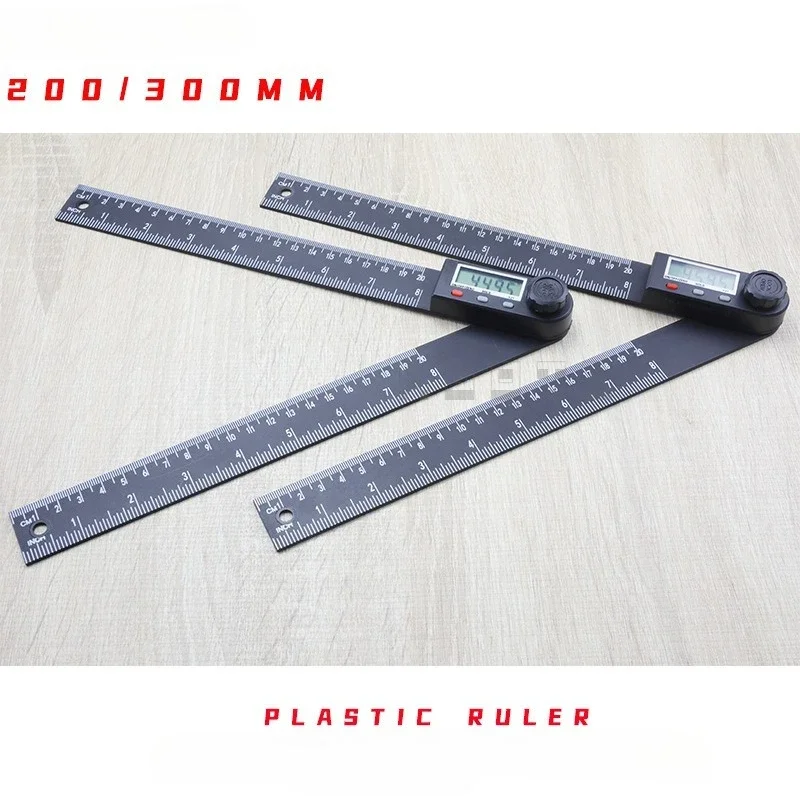 HUOTO electronic digital display angle ruler protractor woodworking ruler angle measuring instrument 360 degree angle ruler