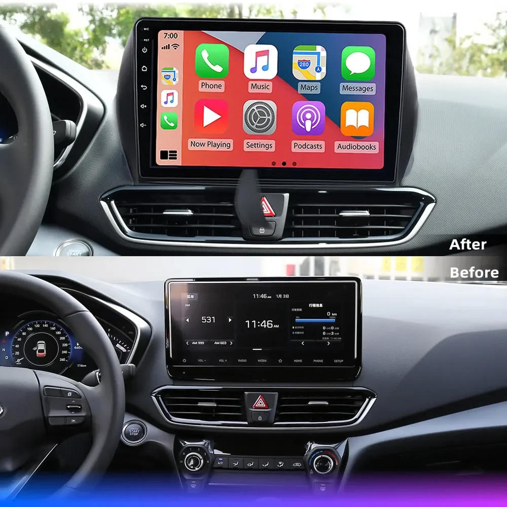 For Hyundai LA FESTA 2019  Car Multimedia Player,Carplay,Android Auto,Radio,Navigation,GPS,Stereo,Head Unit,DVD,BT5,4G,WIFI,ADAS