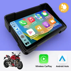 JIUYIN 5Inch Motorcycle Wireless Apple Carplay Android Auto Portable Navigation GPS Screen IPX7  Waterproof Display Dual BT