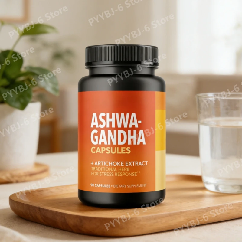 

Ashwagandha with Artichoke Extract Capsules for Stress Mood and Energy Support Adaptogenic Herbal Dietary Supplement 90 Vegan