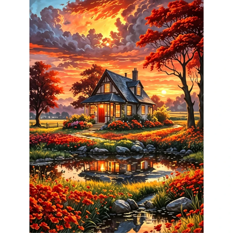 Art And Craft Autumn - Lukisan Berlian 5D Buatan Sendiri, Lukisan