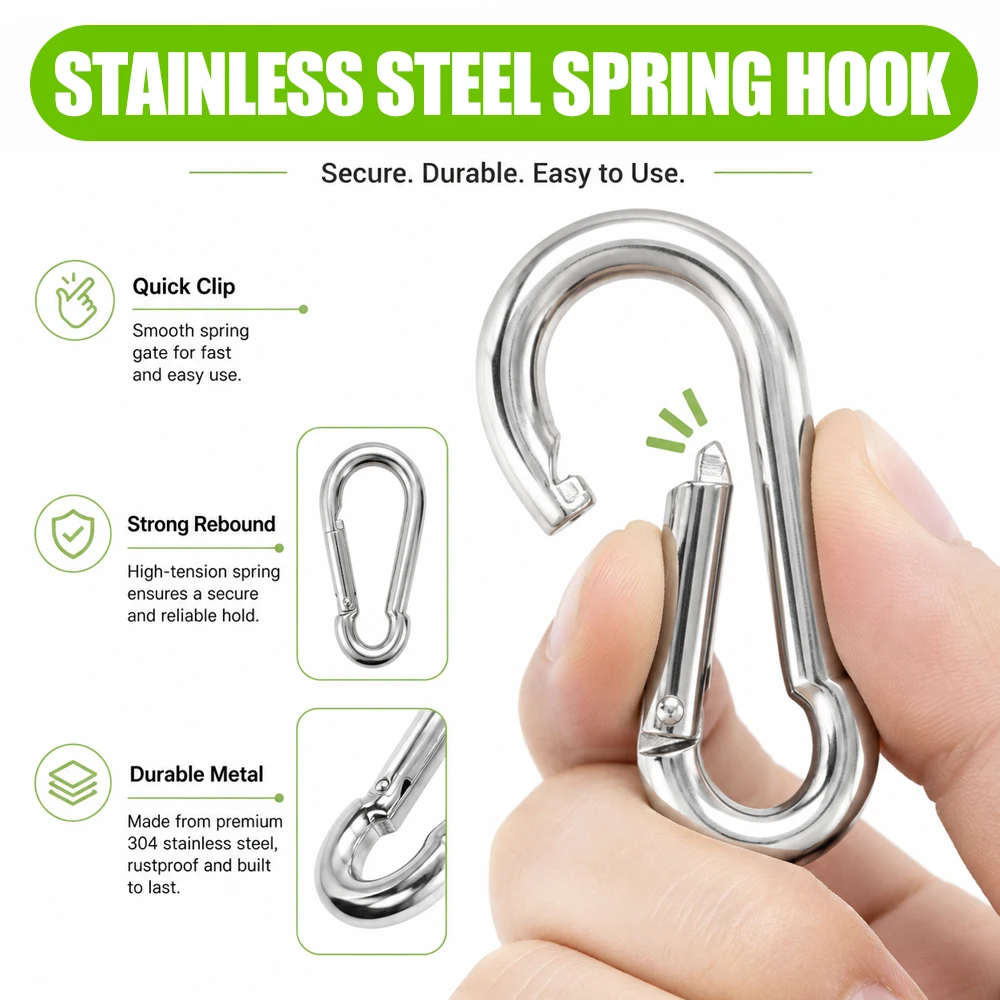 3mm 4mm Stainless Steel Cable Kit with PVC Coating Steel Wire Rope with Spring Buckle Aluminum Sleeve for Clothesline Sunshade