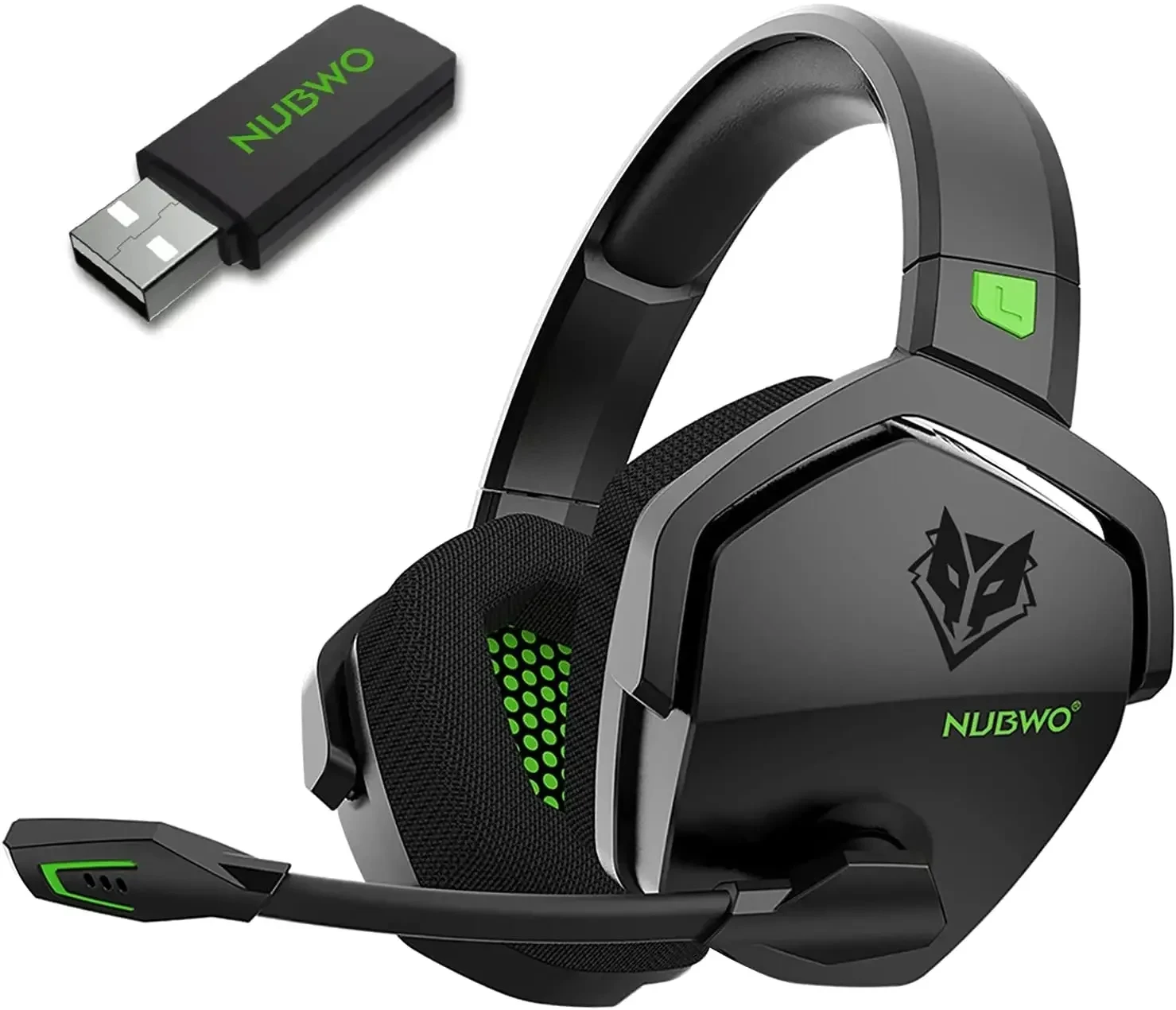 NUBWO G06 デュアルワイヤレスゲーミングヘッドセット（マイク付き