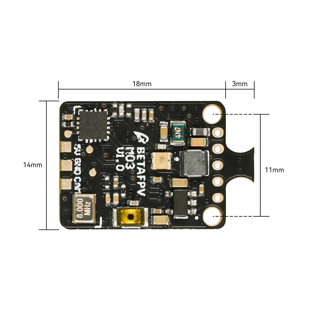 BETAFPV C03 FPV Micro Camera  2.1mm Lens  1/3'' CMOS Sensor 160° FOV With For M03 5.8G VTX Adjustable Power For FPV Quadcopters