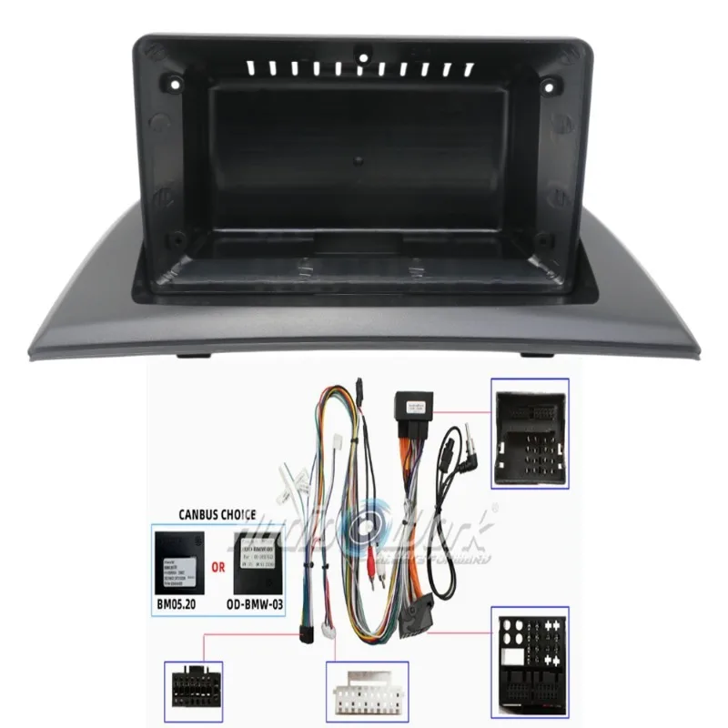 For BMW X3 E83 2006-2010 9 Inch Car Radio Fascia Frame Dashboard Panel For Android Multimedia Stereo Installation