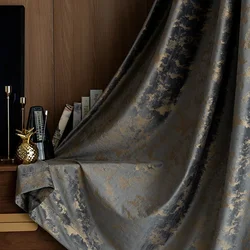 Curtains for Living Room Bedroom Dining Luxury Bronze Texture Velvet Flannel Thick Window Solid Color Cloth Restaurant Windows