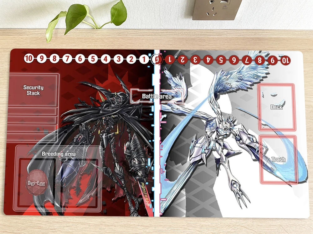 Digimon Duel Playmat DTCG CCG Mat Omnimon Trading Card Game Mat Table Gaming Play Mat Mouse Pad Mousepad 60x35cm Bag