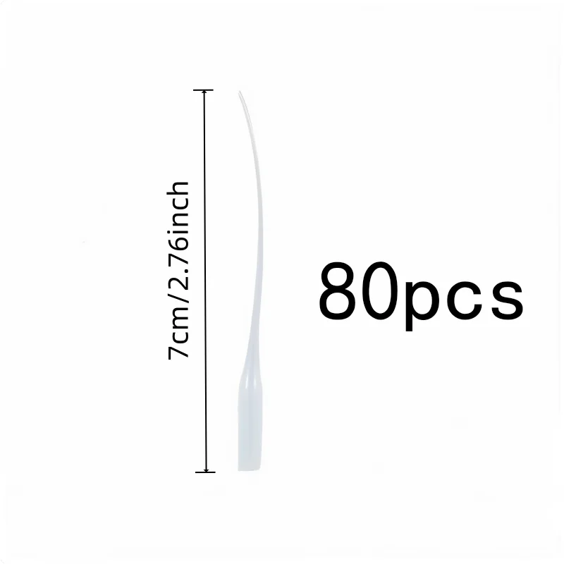 80 pcs Fine Tip Glue Applicators, Extended Flexible Tube and Ultra Fine Pointed Tip, ideal for Glue Application