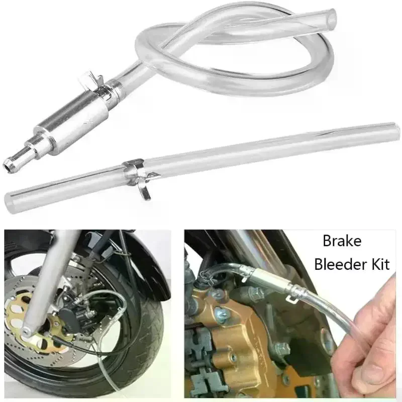 Motorcycle Brake Bleeder Kit Manual Fluid Extractor Pump Easy OneWay Check Valve Tool for Garage and Home Maintenance