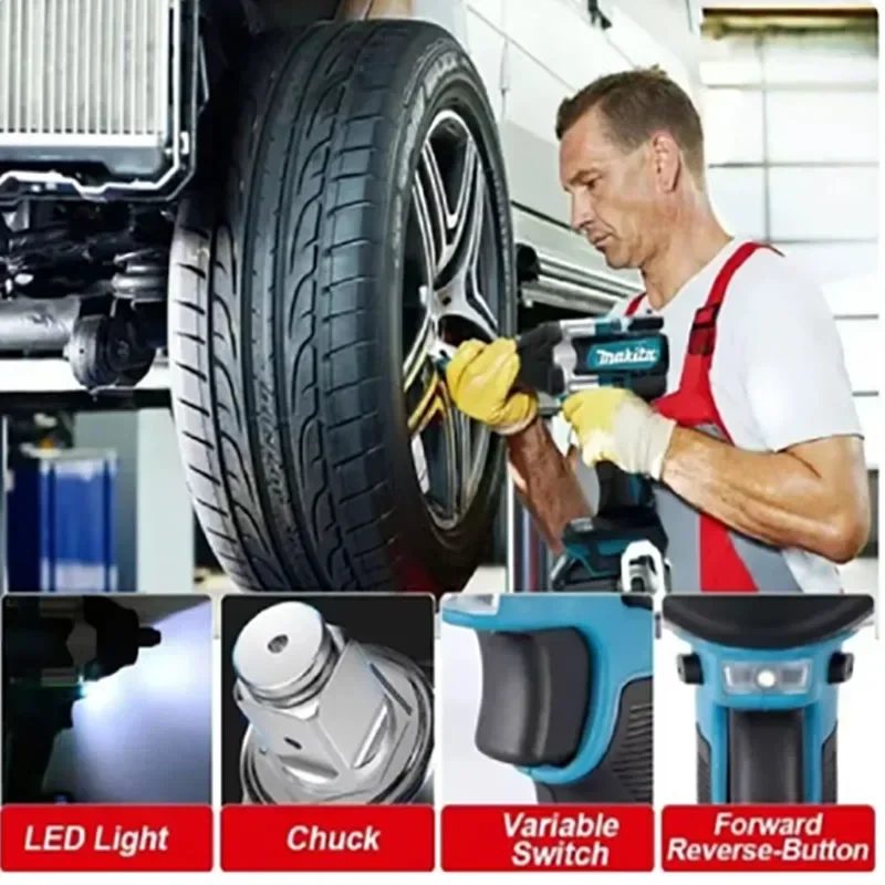 

Makita DTW700 1800Nm Brushless Cordless Impact Wrench 1/2" 18V Lithium-Ion Battery Fast Charging Heavy Duty Torque Makita 18v