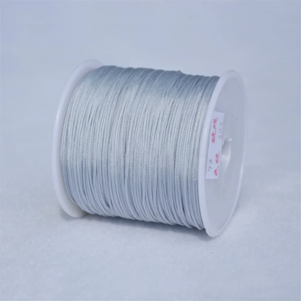 0.8/1.5mm Nylon Satin Cord Chinese Knotting Rat Tail Silk String Thread for DIY Bracelet Necklace Jewelry Kumihimo Craft Making view 5
