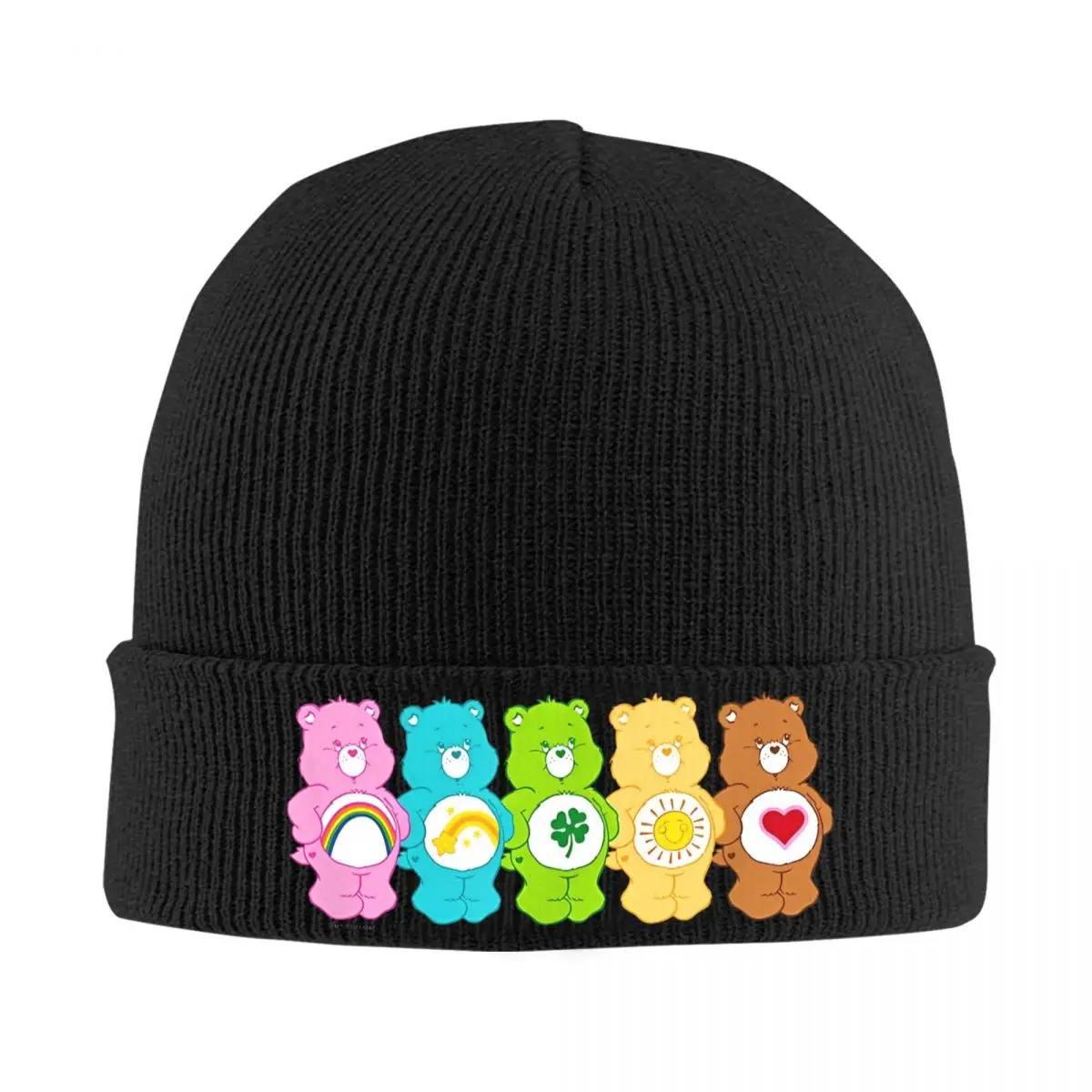 Care Bears Rainbow Bears Group Line Up Knit Hat Beanie Autumn Winter Hats Warm Casual Caps for Men Women