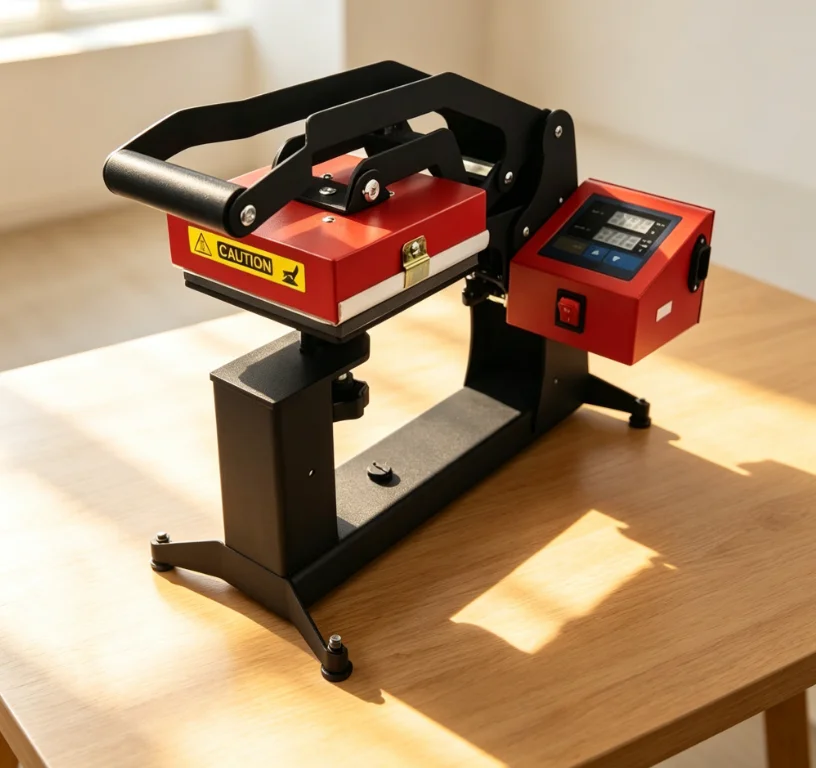 Heat Press Machine 15x15cm Dual Display High Pressure Label Transfer For T-Shirt Garment Logo Printing DIY Equipment