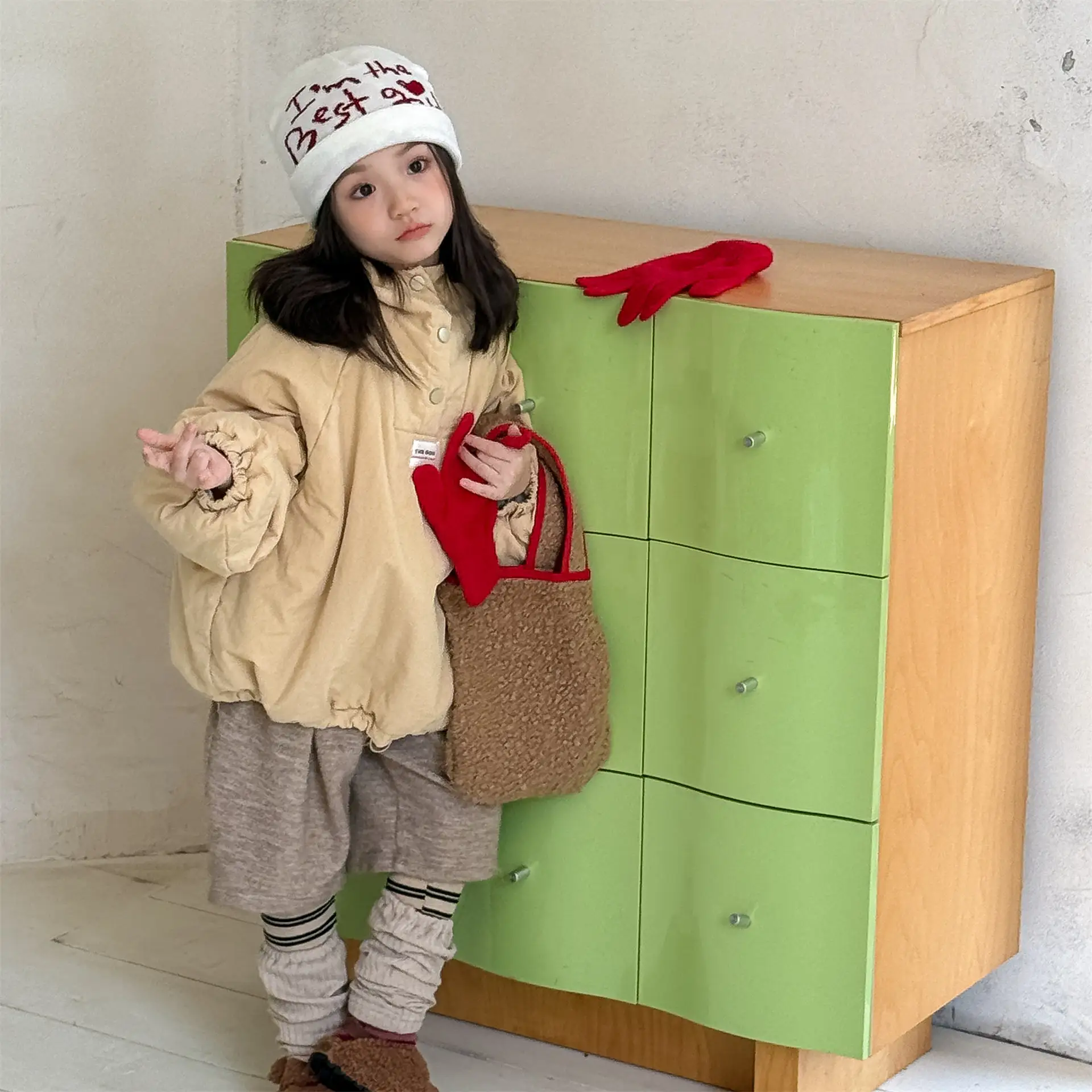 2026 Winter Fashion 1-7Years Children Coa Korean Hooded Cotton-padded Coat Baby Girl's Bread Clothes Outerwear