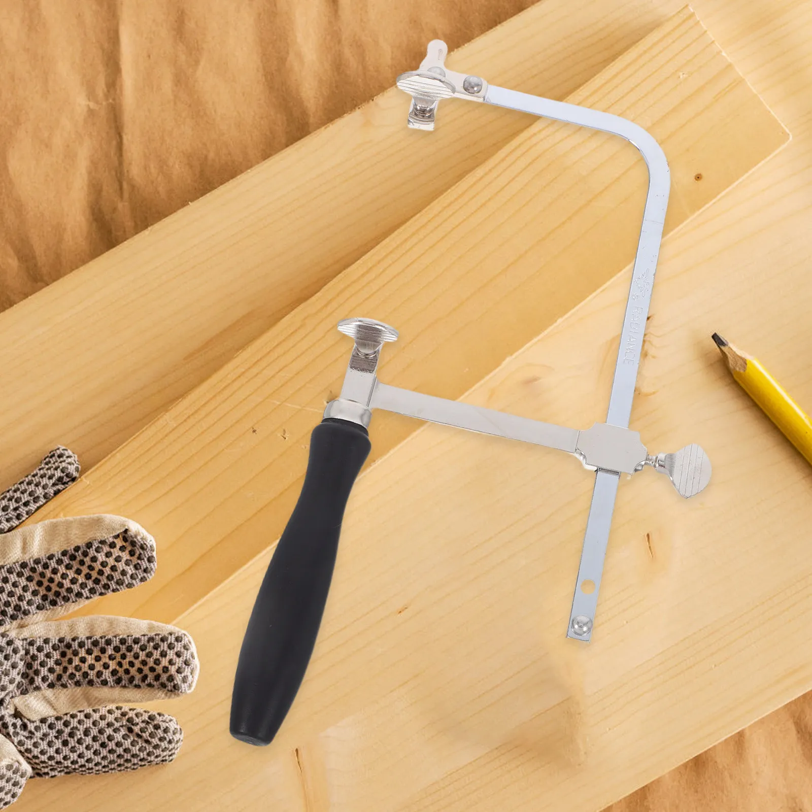 

Регулируемая U-образная рама для ножовки по металлу с эргономичной рукояткой, сверхпрочная металлическая рама для пилы, рама для проволочной пилы для точной резки, для деревообработки