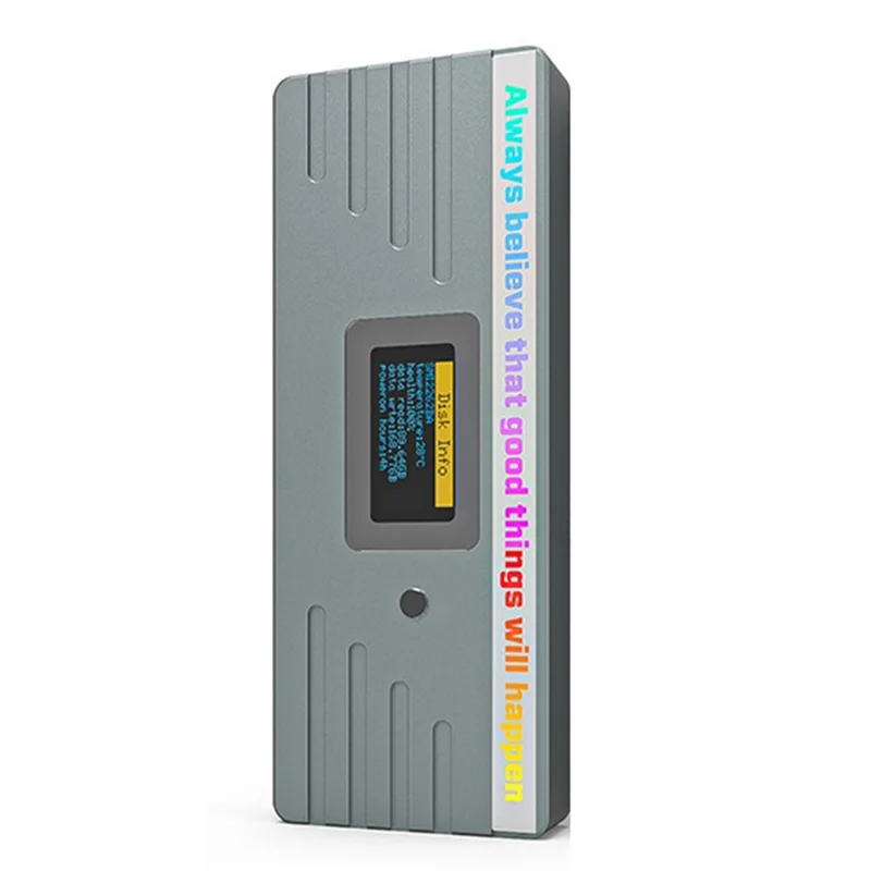 

AK51-Smart M.2 Nvme / SATA SSD Enclosure, USB 3.2 Gen 2 10Gbps, External M2 Adapter Case Support M-Key B +M Key UASP RTL9210