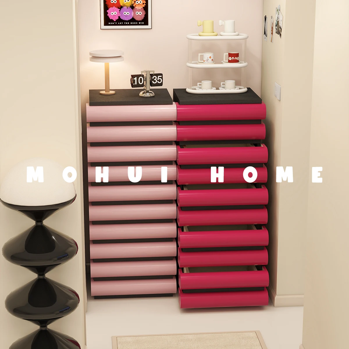 Armoire de chevet commode de rangement rétro moderne salon chambre commode Dopamine commode