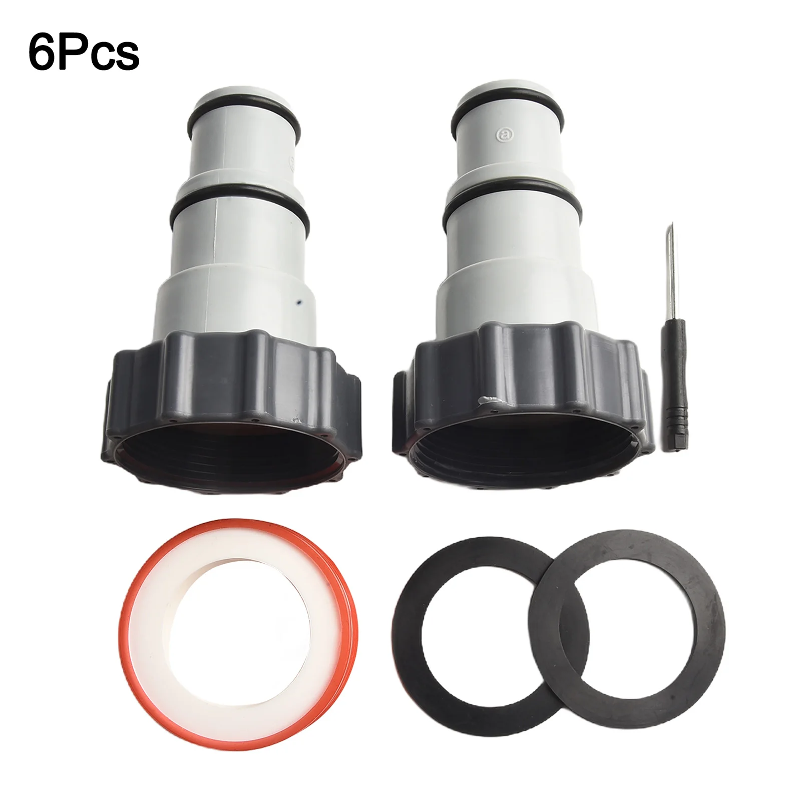 

For Intex Filtration Pump Interface Hose Adapter Convert 1 25 to 1 5 Threaded Ring Watertight Connection PVC Material
