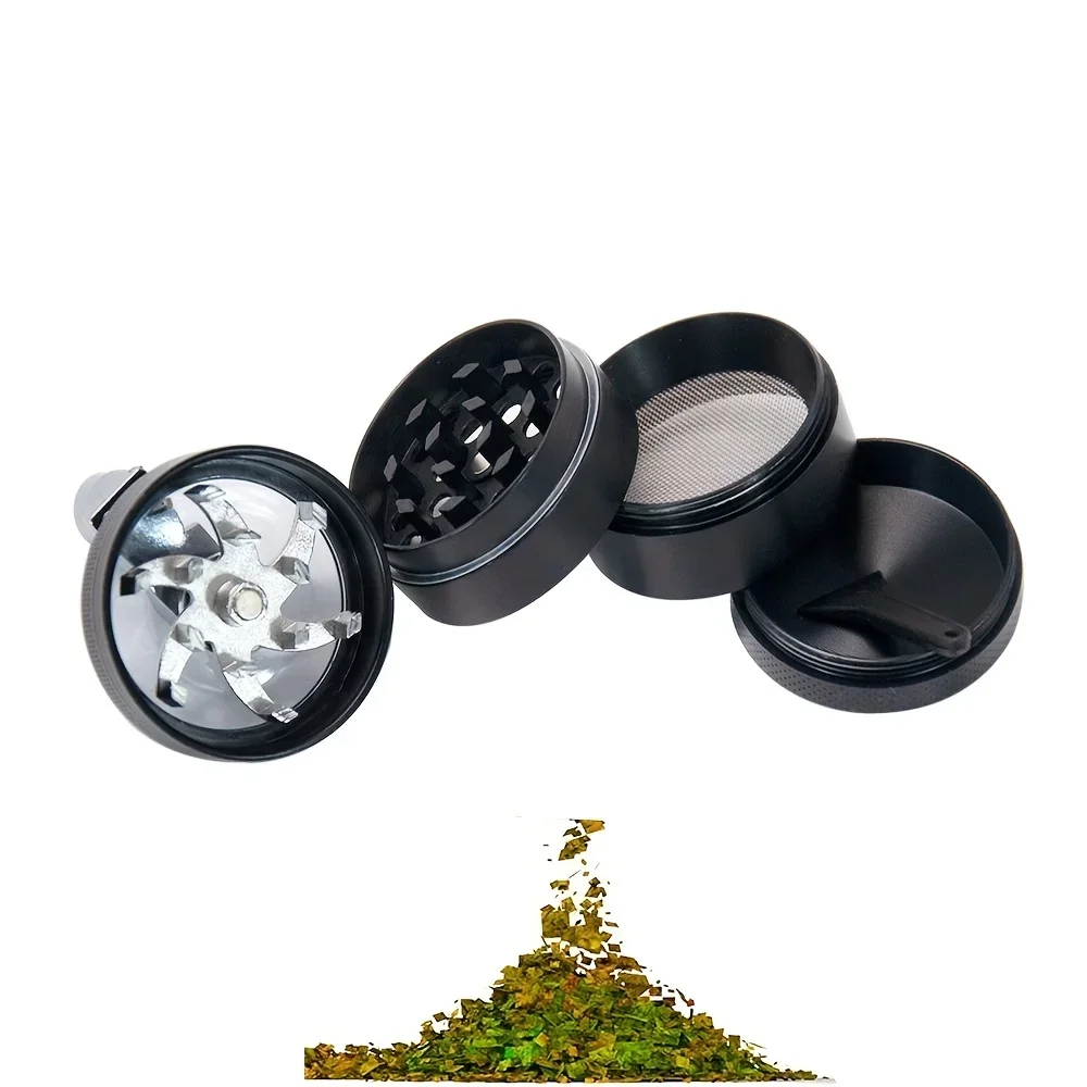 40mm Zina Alloy Handle-Type Herb Grinder Spice Mills 4-layers Durable Kibbler Smoking Accessories for Smoker Holiday Gifts