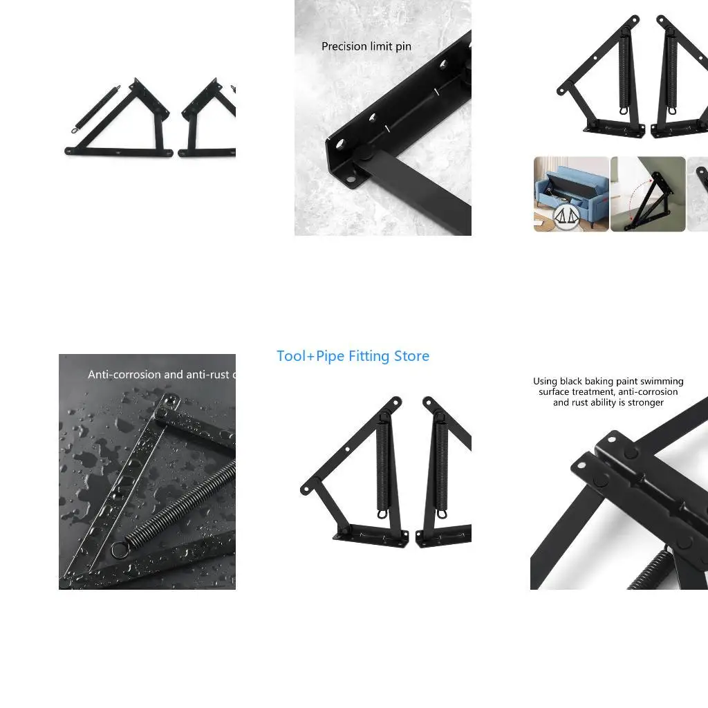 F92B High Strength Spring Bed Hinges Cold Roll Steel Materials for Long Time Use Performances on Various Furniture Types