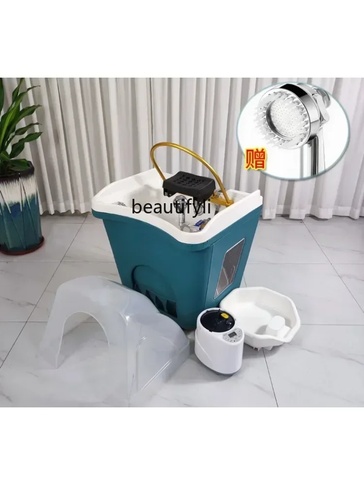 LMobile Shampoo Basin Beauty Salon Ear Cleaning Hair Care Center Health Water Circulation Head Treatment Fumigation Spa Machine