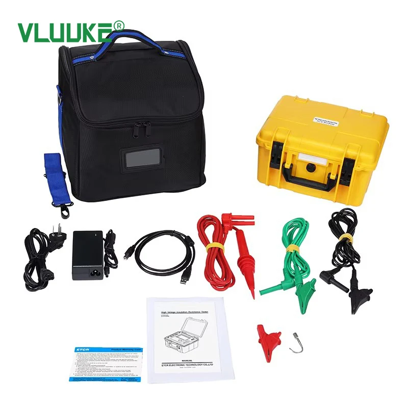 VLUUKE VKCR3500 Testador de resistência de isolamento de alta tensão Anti-interferência Descarga automática de tensão personalizada