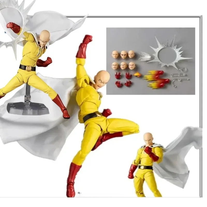 Ko KAIYODO Amazing Yamaguchi Revoltech ONE PUNCH-MAN Saitama Action Figure PVC Statue Anime Toy Ko Model Collection Decor Gift