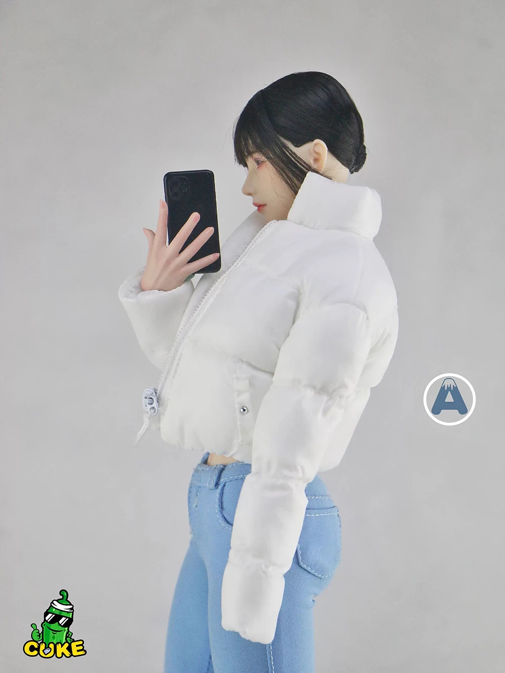 【30days Customized】1/6 Scale Female Soldier Short Down Coat Fashion Warm Puff Bread Jacket for 12" Action Figure Model Toy view 3