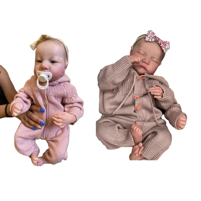 

Realistic Baby Full Body Boy Silicone Toy New Born 19'' in Onesie