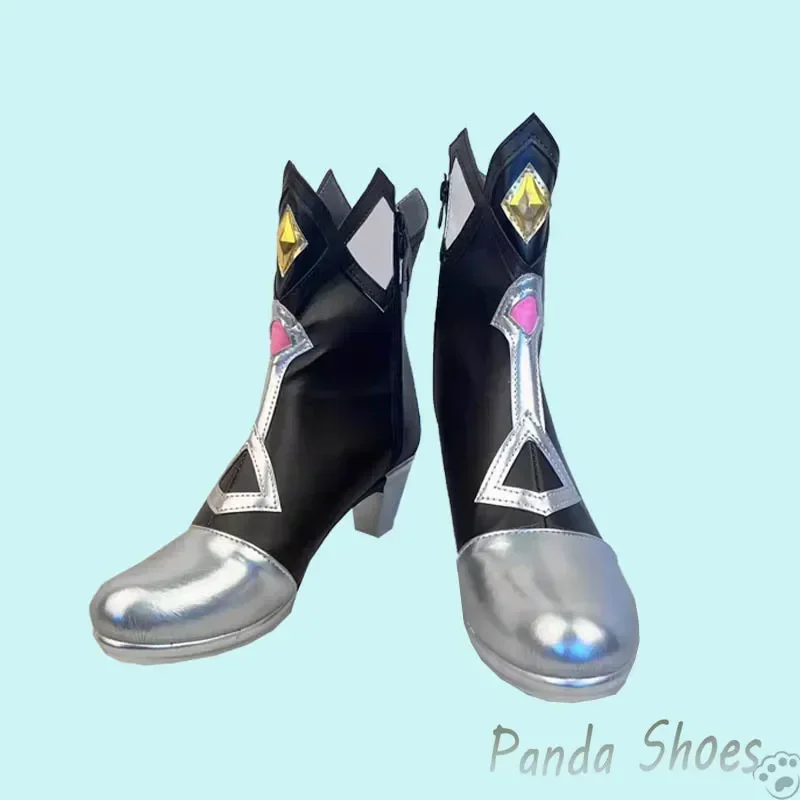 Genshinimpact Rosaria-zapatos de Cosplay, juego de Anime Cos, Botas Largas, cómic Rosaria, accesorio de vestuario, zapatos para fiesta de Halloween