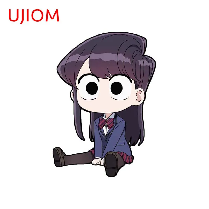 UJIOM Komi Lovely Waifu Picture Wall Sticker Sitting Posture Attractive Waterproof Picture Decal Adhesive Game Room Decoration
