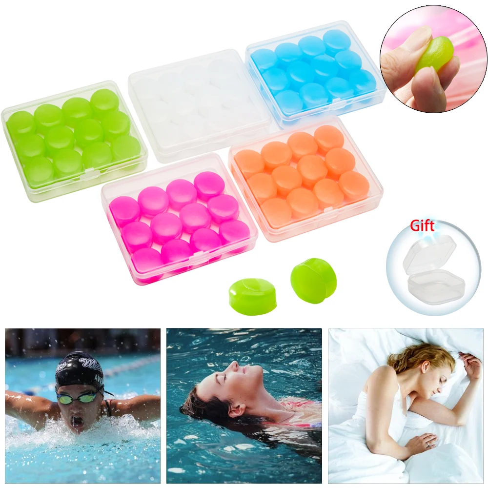 Deformable Silicone Mud Earplugs Waterproof Swimming Ear Plugs Set Surf Diving Swimming Pool Accessories Protect Ears