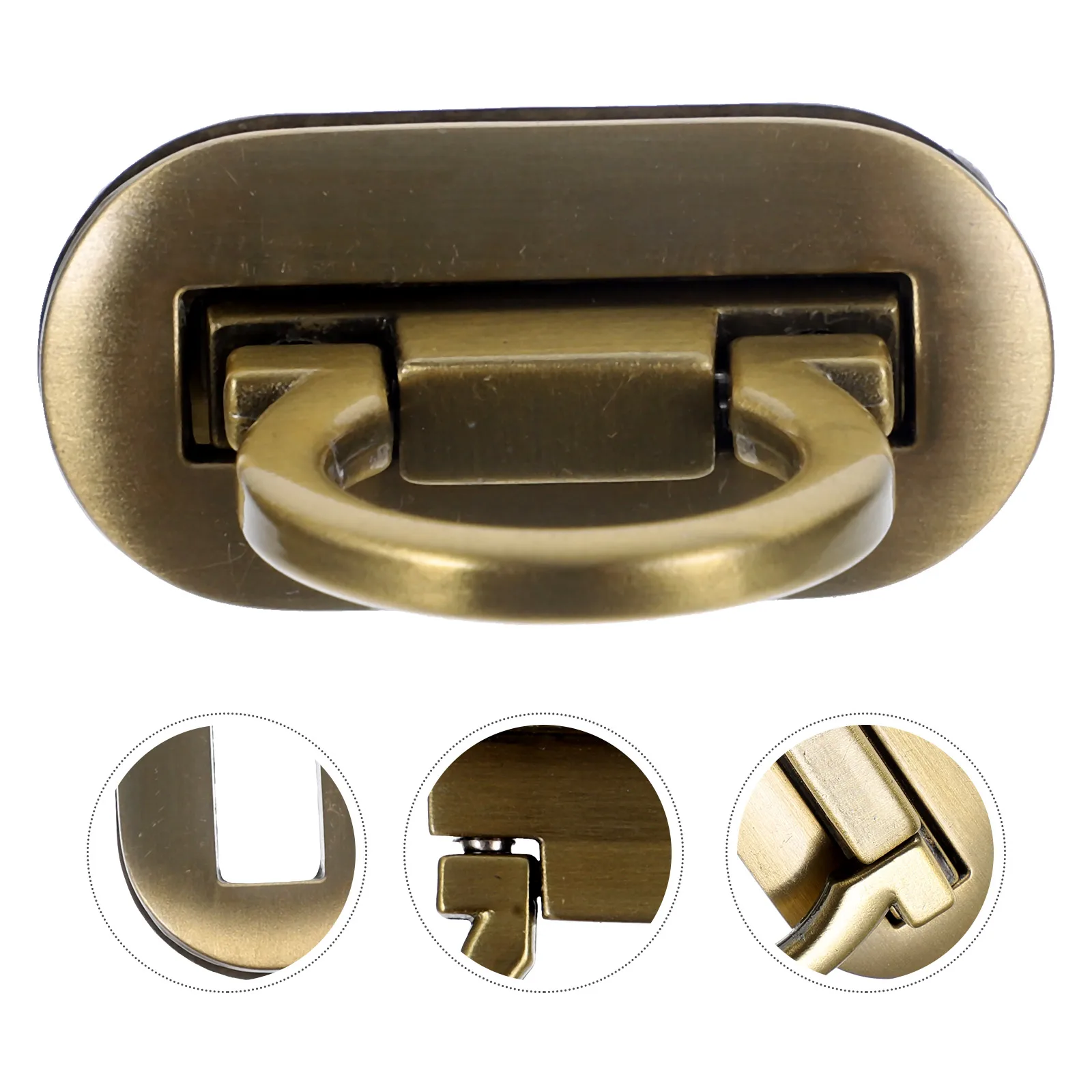 

4pcs Alloy Lock Clutch Accessories For Suitcase Mortise Padlock Replacement Bronze Lightweight Durable Hardware Fastening Parts