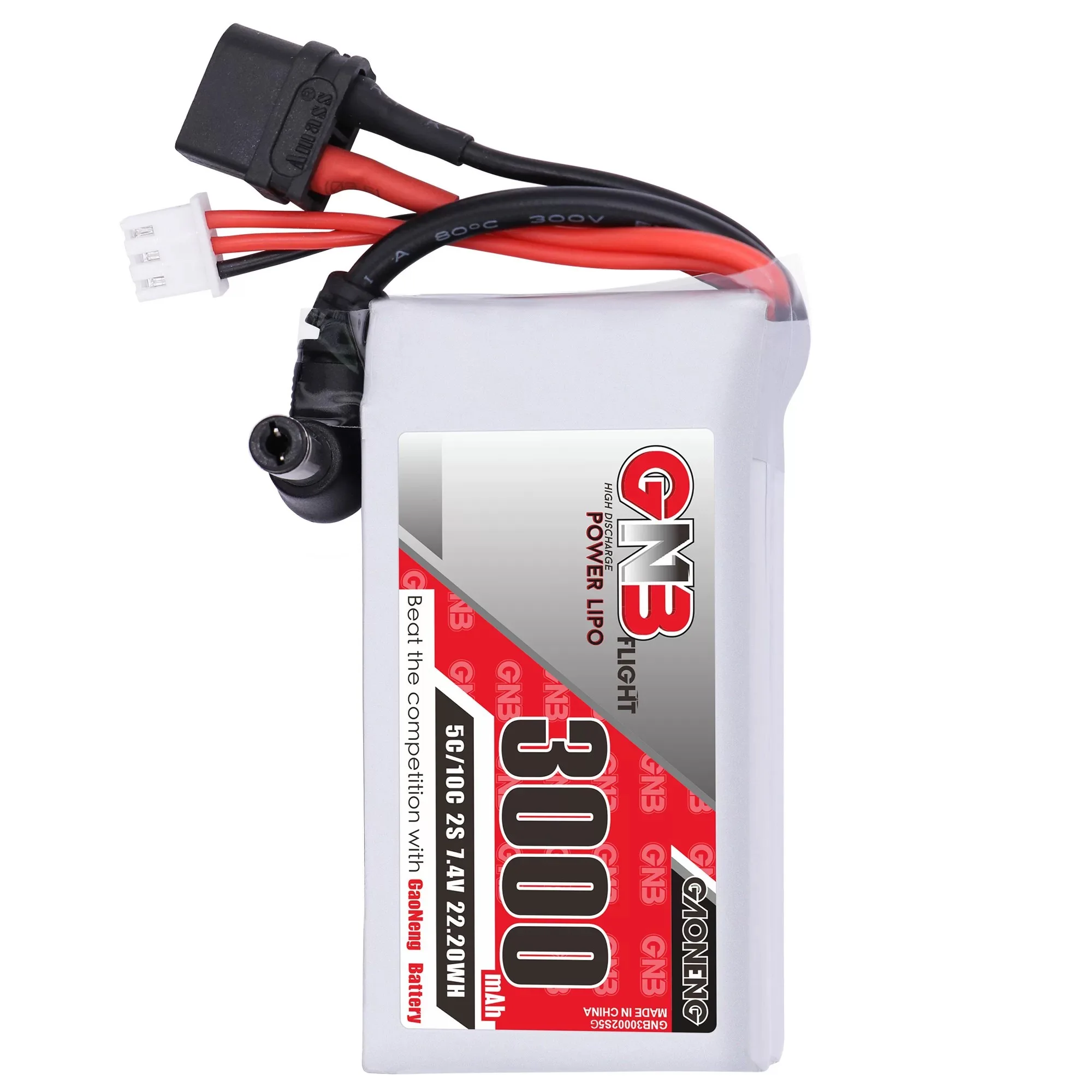 Akumulator Lipo GNB 3000mAh 2S 7.4V 5C do gogli Fatshark Dominator Skyzone FPV i dronów RC